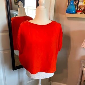 MNG Orange Short Sleeve Blouse